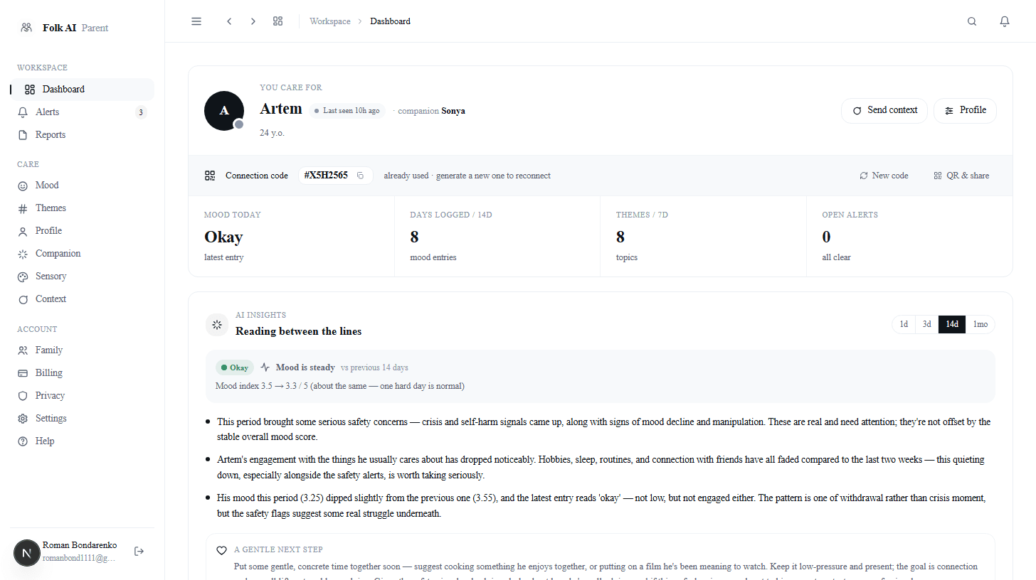 Guardian dashboard